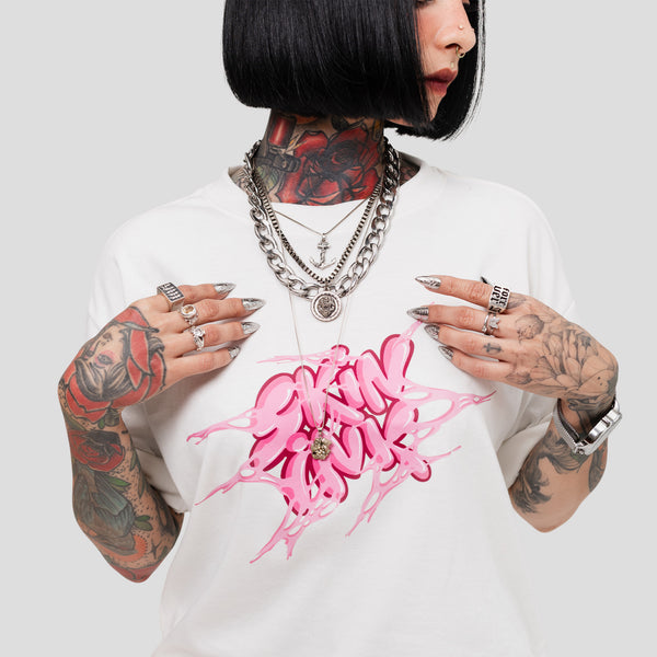 CAMISETA SKIN-SHIRT CHICLETE BRANCA