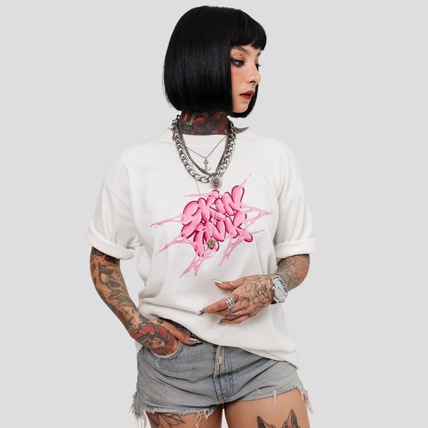 CAMISETA SKIN-SHIRT CHICLETE BRANCA